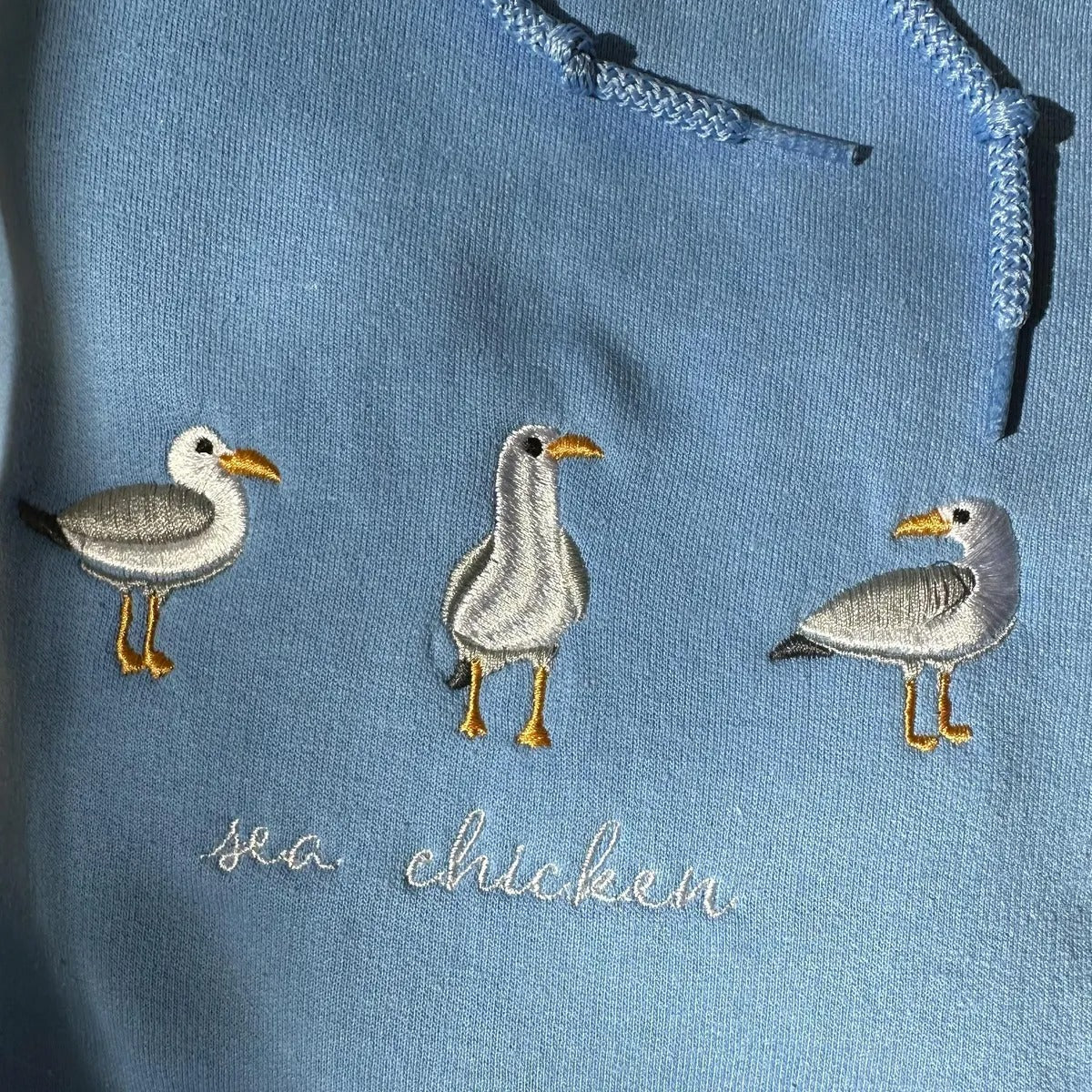 Beach Chicken (Seagull) Embroidered Sweatshirt