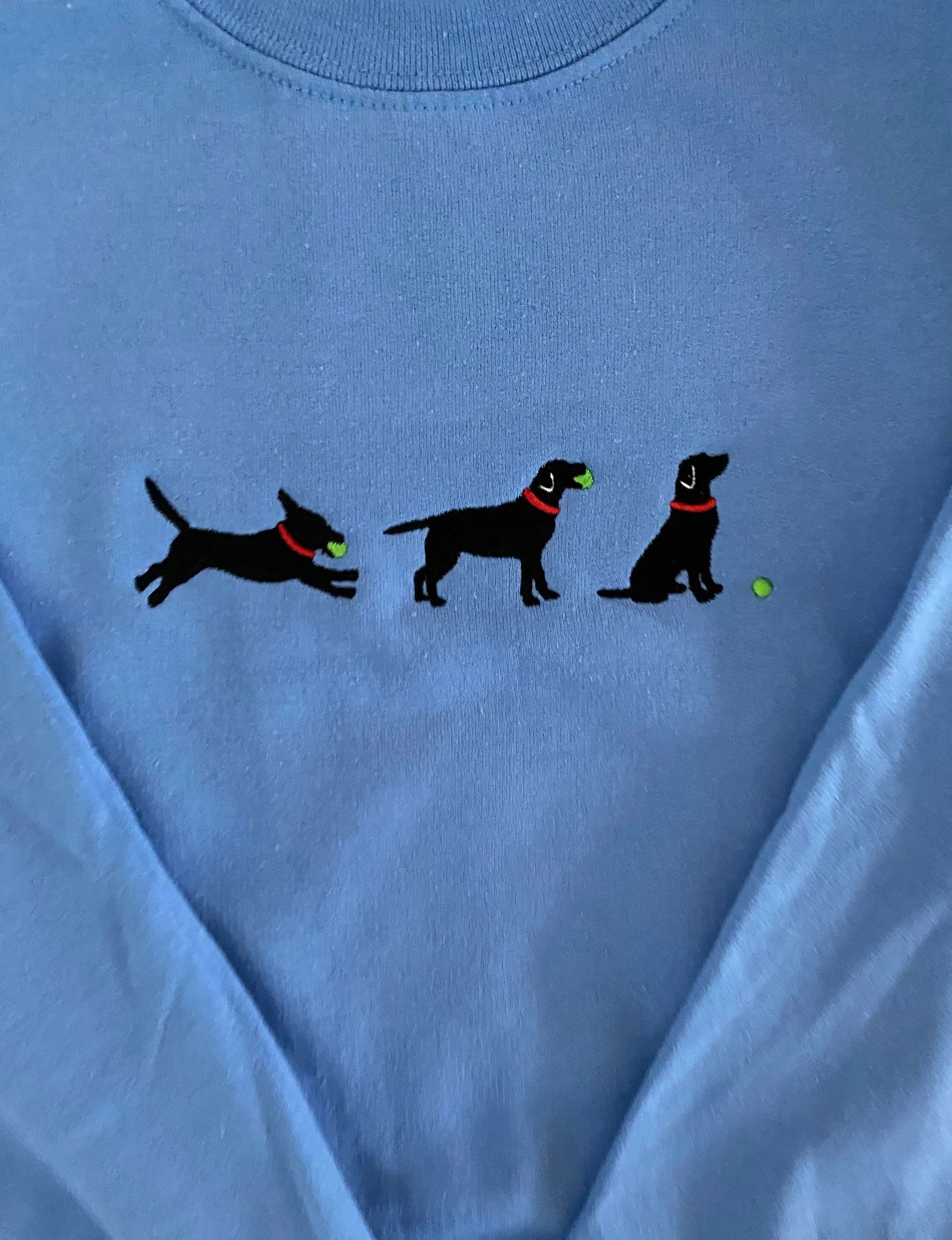 Lab with Ball Embroidered Sweatshirt