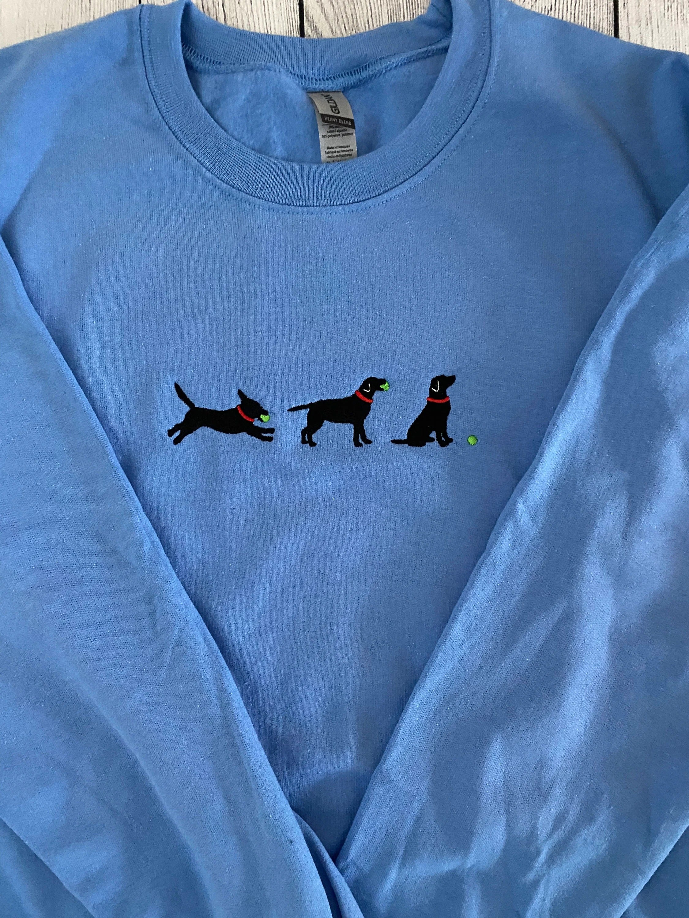 Lab with Ball Embroidered Sweatshirt