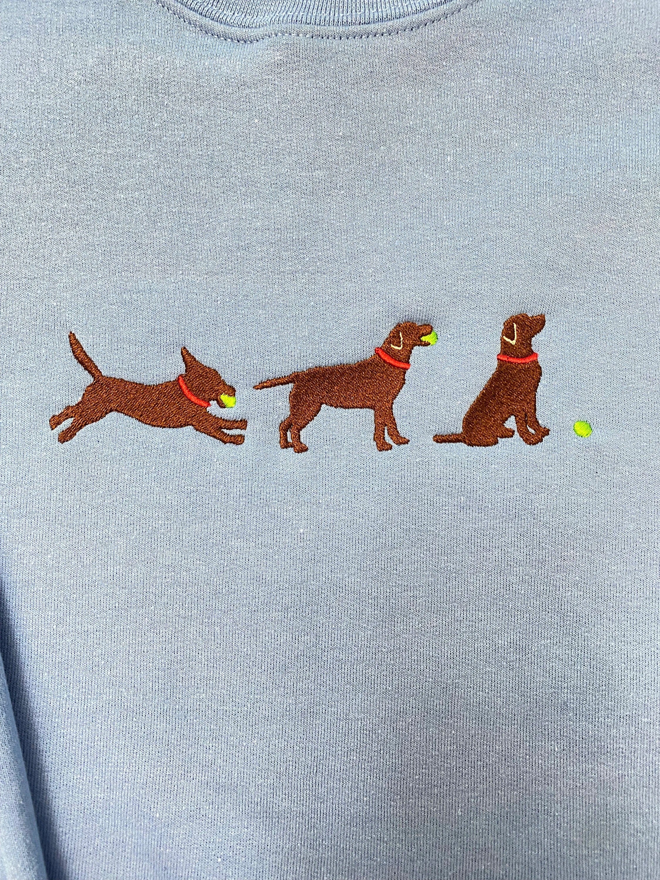 Lab with Ball Embroidered Sweatshirt