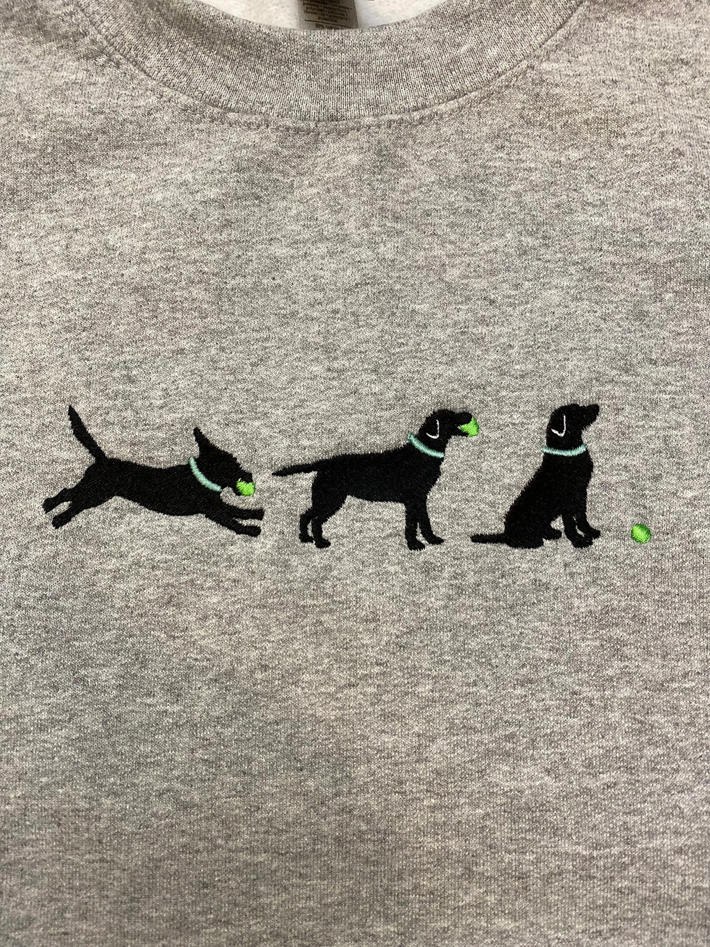 Lab with Ball Embroidered Sweatshirt