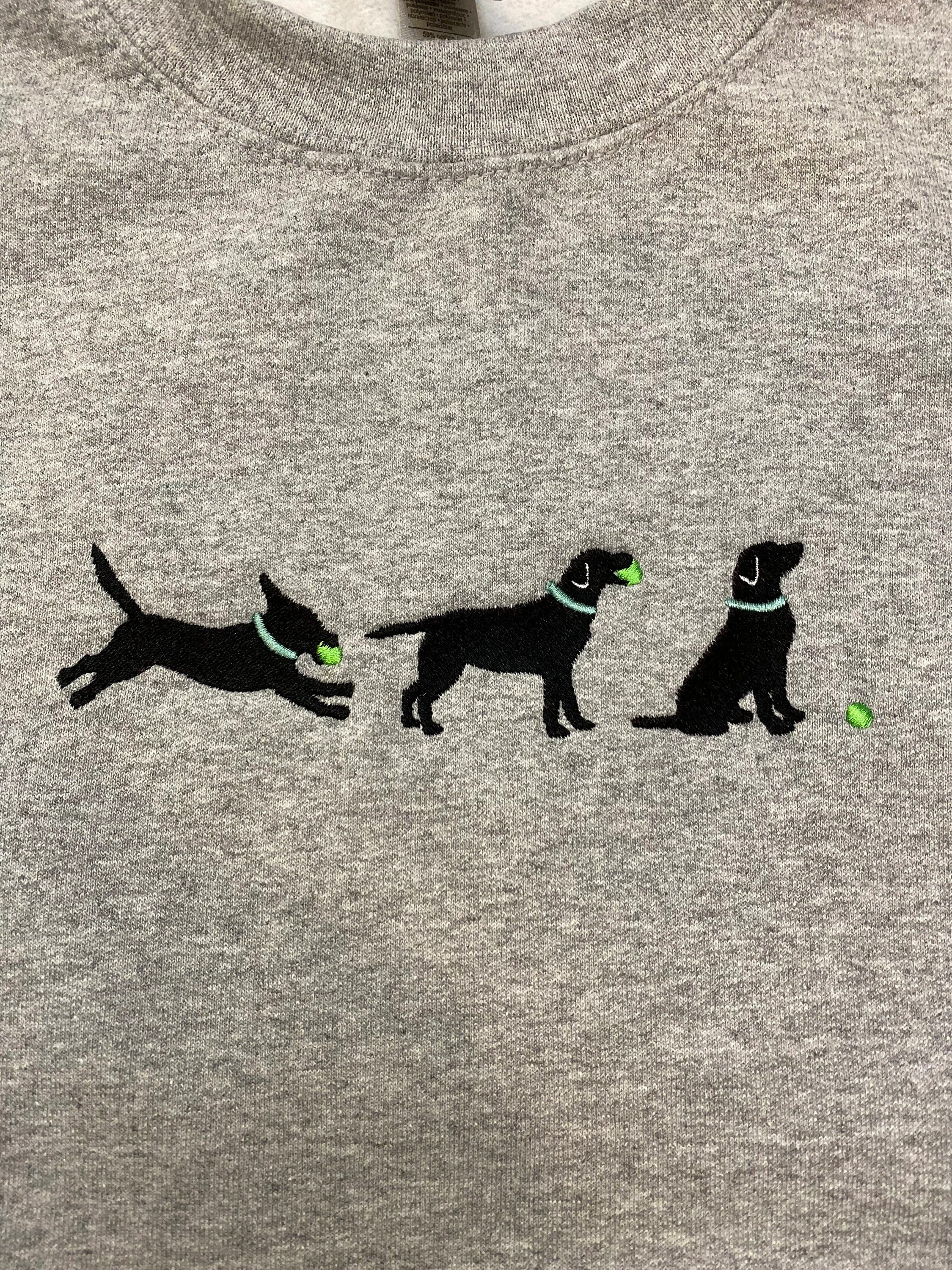 Lab with Ball Embroidered Sweatshirt