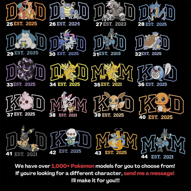 Personalized Mom Dad & Kid Crewnecks Custom Family Embroidered Sweatshirt